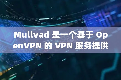 Mullvad 是一个基于 OpenVPN 的 VPN 服务提供商,用户可以通过其官方网站或客户端进行安装和配置。以下是安装 Mullvad VPN 的基本步骤