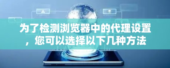 为了检测浏览器中的代理设置，您可以选择以下几种方法