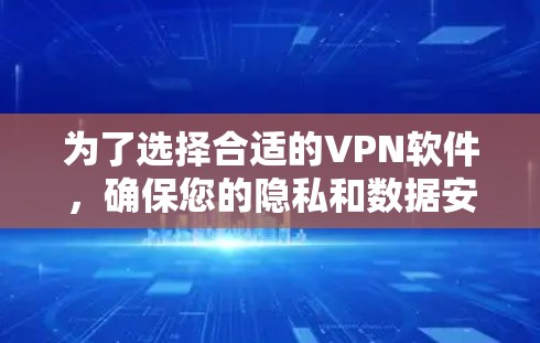 为了选择合适的VPN软件，确保您的隐私和数据安全，您可以按照以下步骤进行